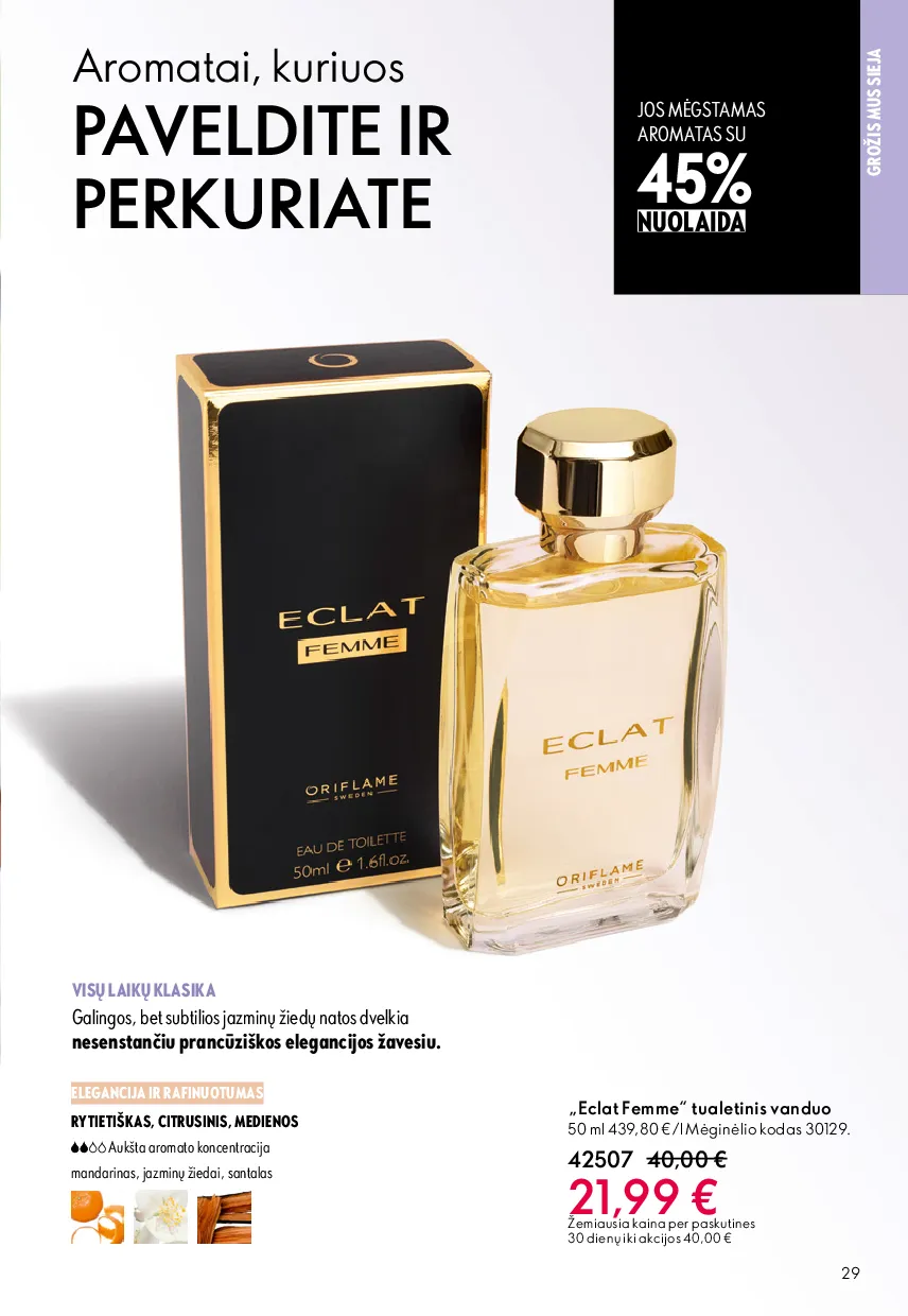 Oriflame akcijos šią savaitę. Galioja nuo 2026-05-13 iki 2026-06-02 – 29 psl.