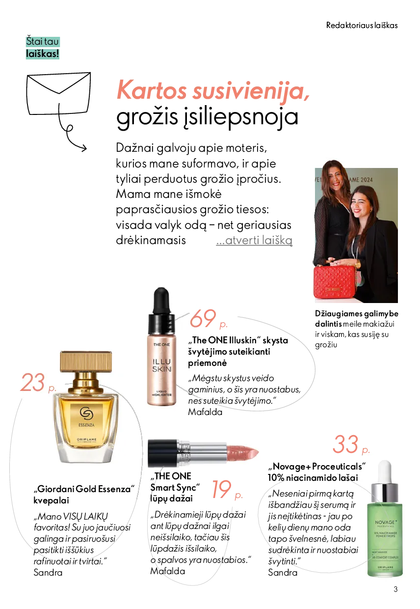 Oriflame akcijos šią savaitę. Galioja nuo 2026-05-13 iki 2026-06-02 – 3 psl.