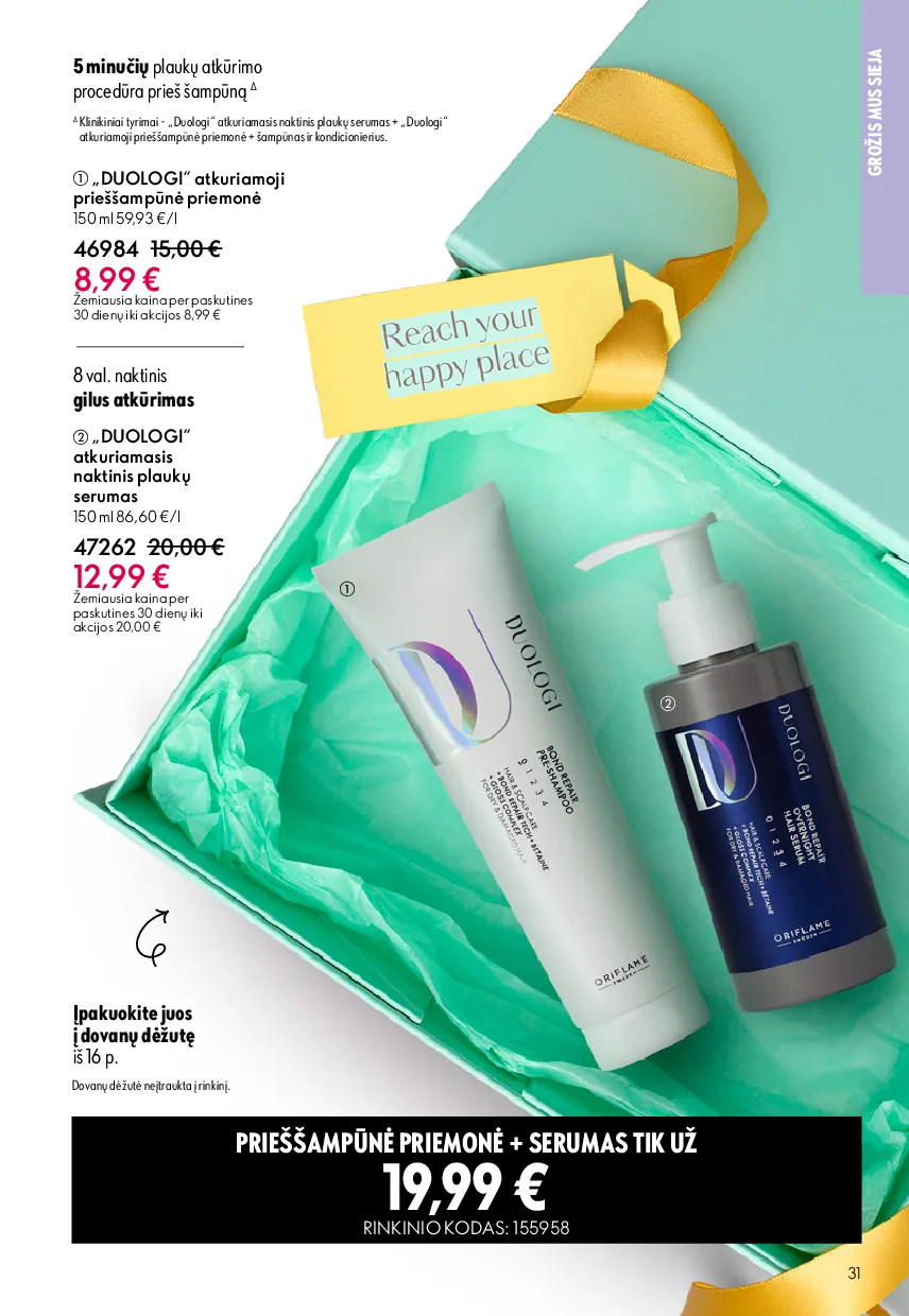Oriflame akcijos šią savaitę. Galioja nuo 2026-05-13 iki 2026-06-02 – 31 psl.