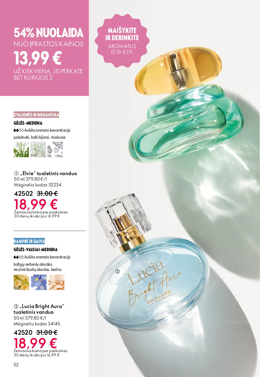 Oriflame akcijos šią savaitę. Galioja nuo 2026-05-13 iki 2026-06-02 – 52 psl.