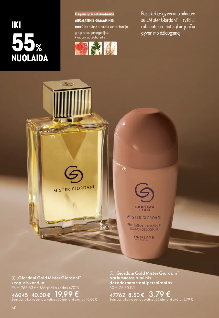 Oriflame akcijos šią savaitę. Galioja nuo 2026-05-13 iki 2026-06-02 – 60 psl.