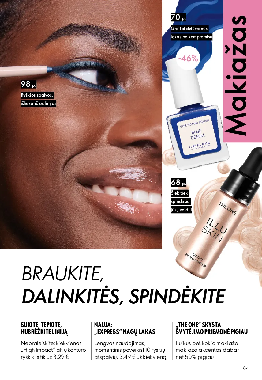 Oriflame akcijos šią savaitę. Galioja nuo 2026-05-13 iki 2026-06-02 – 67 psl.