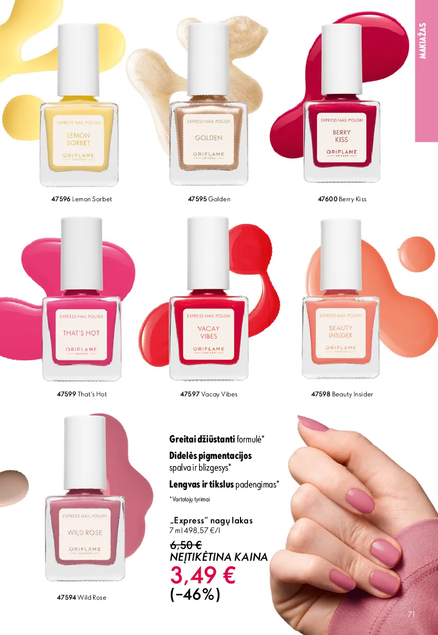 Oriflame akcijos šią savaitę. Galioja nuo 2026-05-13 iki 2026-06-02 – 71 psl.