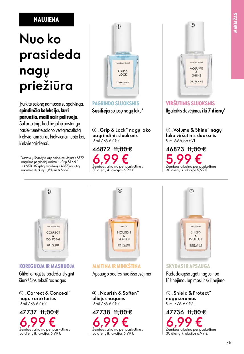 Oriflame akcijos šią savaitę. Galioja nuo 2026-05-13 iki 2026-06-02 – 75 psl.