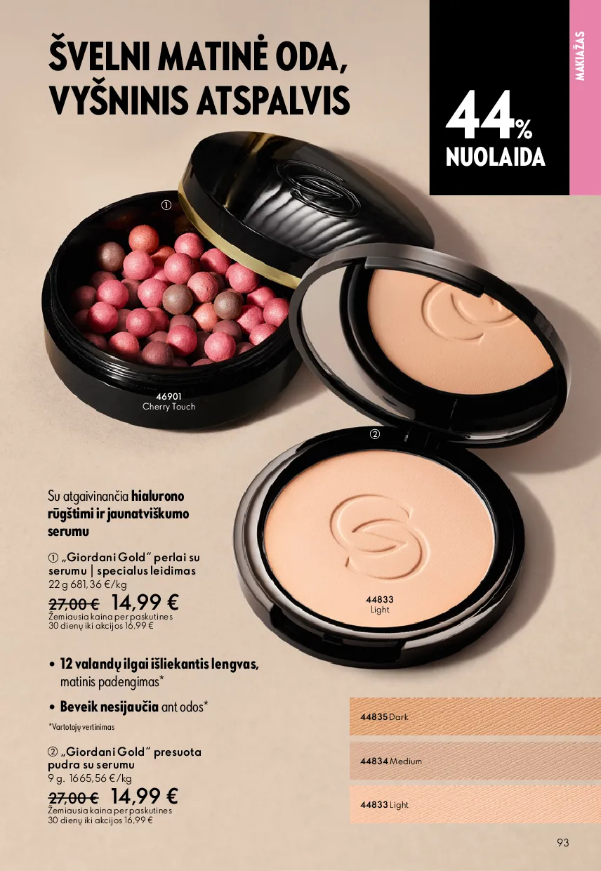 Oriflame akcijos šią savaitę. Galioja nuo 2026-05-13 iki 2026-06-02 – 93 psl.