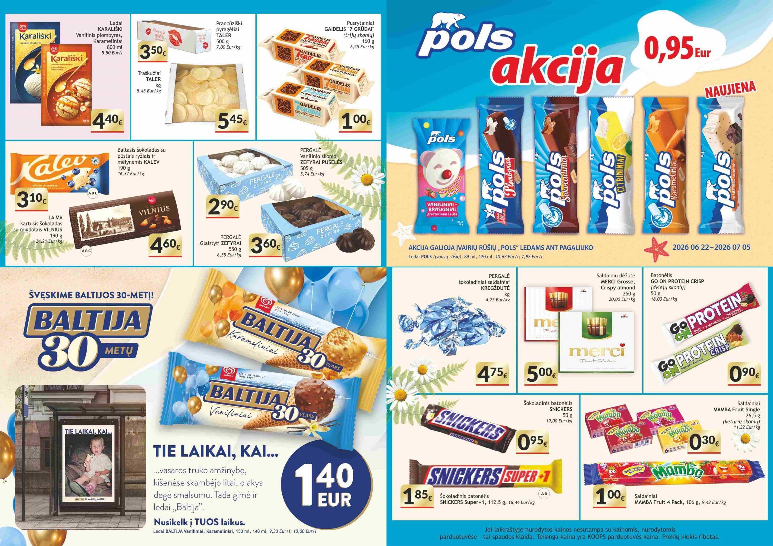 KOOPS akcijos šią savaitę. Galioja nuo 2026-06-22 iki 2026-07-05 – 3 psl.