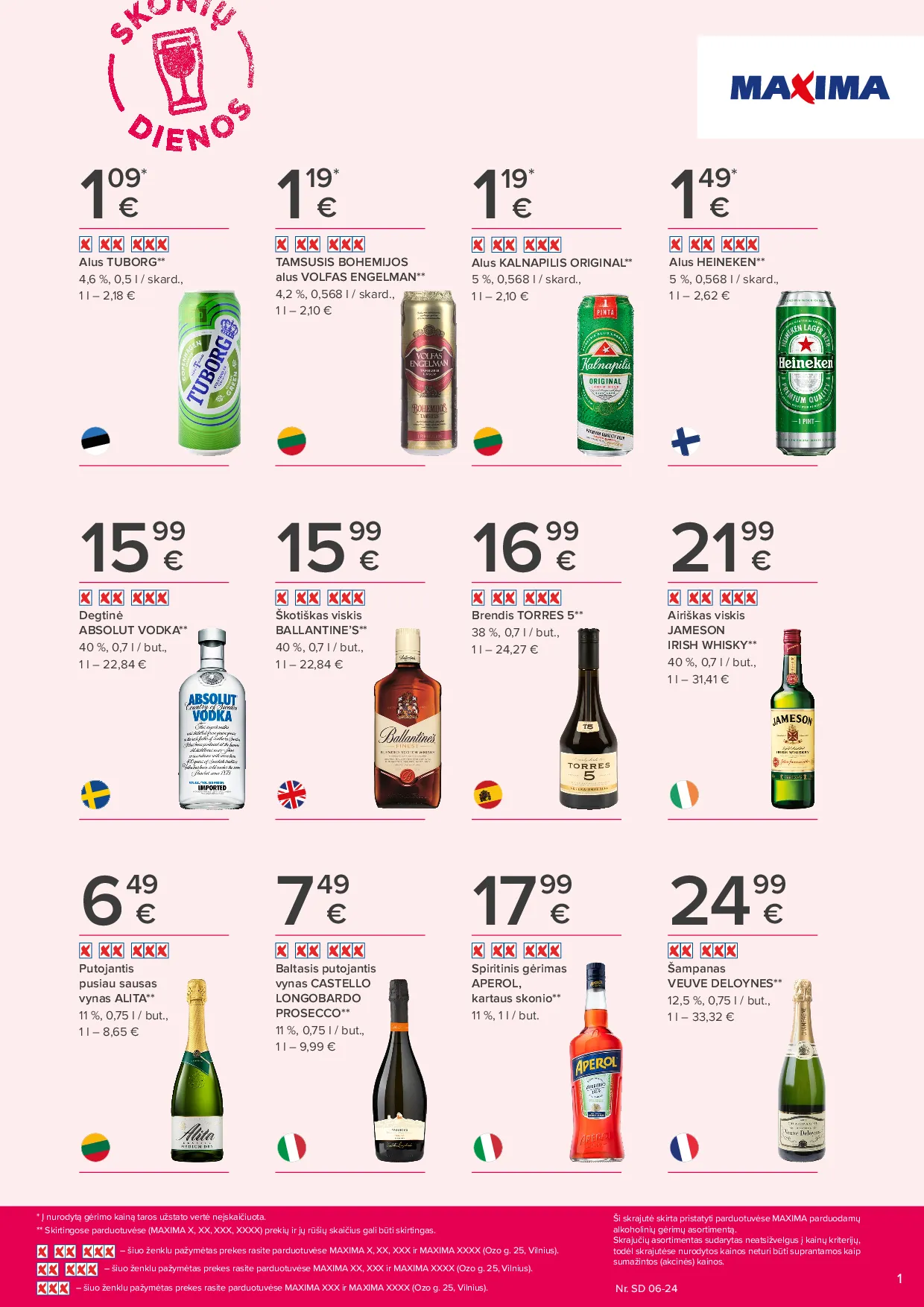 Maxima Skonių dienos naujausias leidinys – 1 psl.