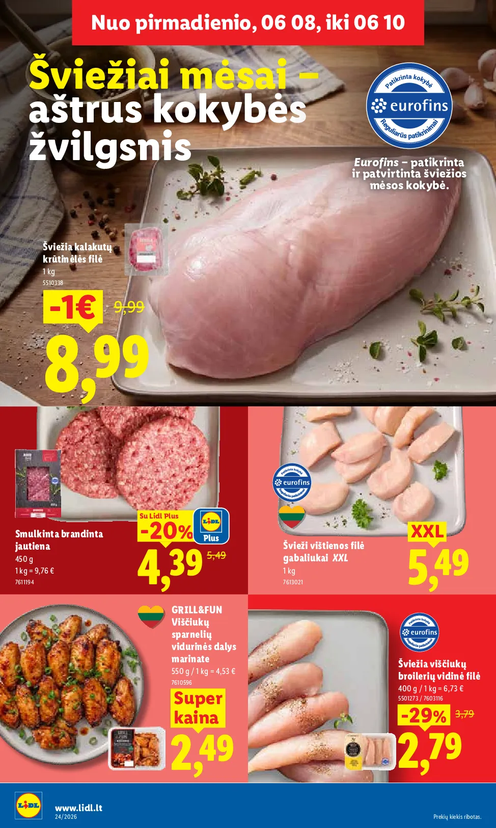 Lidl maisto prekių leidinys – 10 psl.