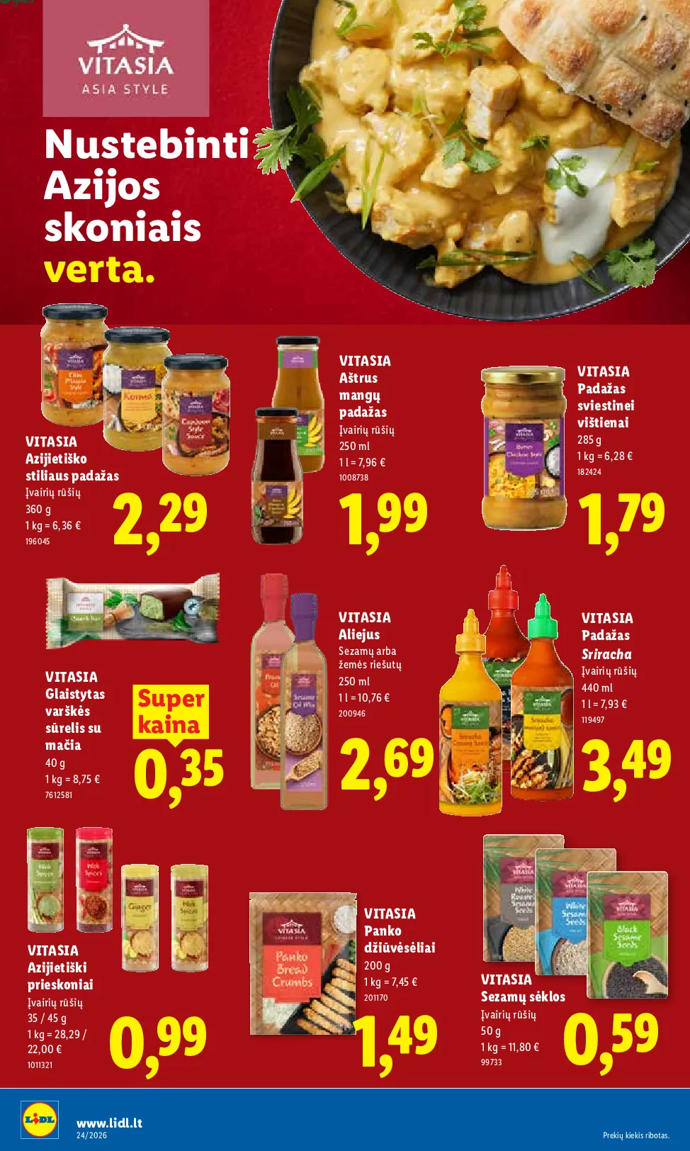Lidl maisto prekių leidinys – 24 psl.