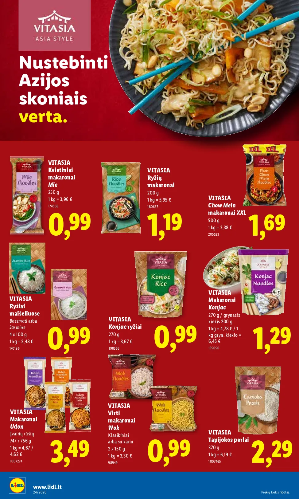 Lidl maisto prekių leidinys – 26 psl.