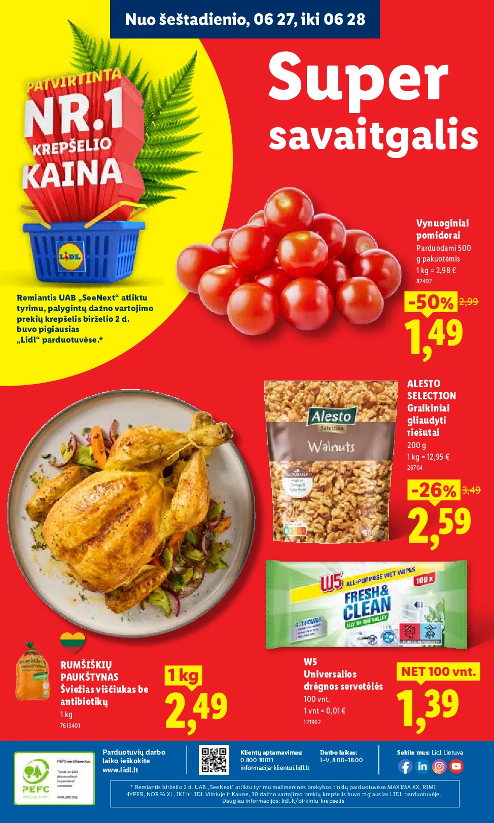 Lidl akcijos šią savaitę. Galioja nuo 2026-06-22 iki 2026-06-28 – 40 psl.