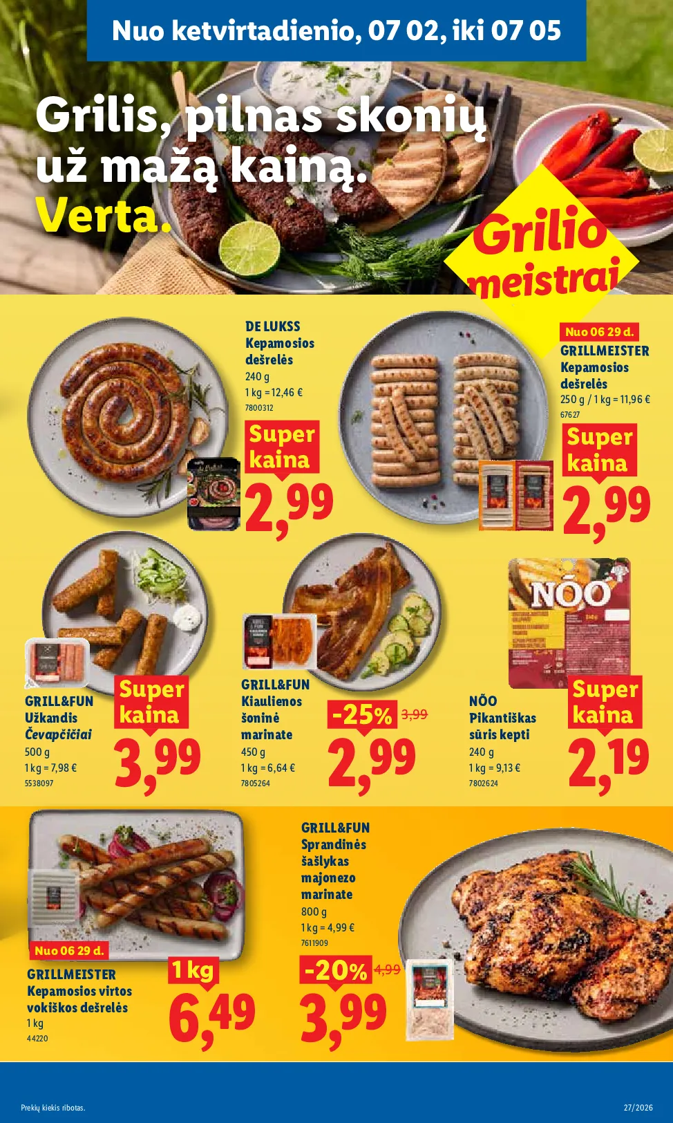 Lidl akcijos šią savaitę. Galioja nuo 2026-06-29 iki 2026-07-05 – 41 psl.