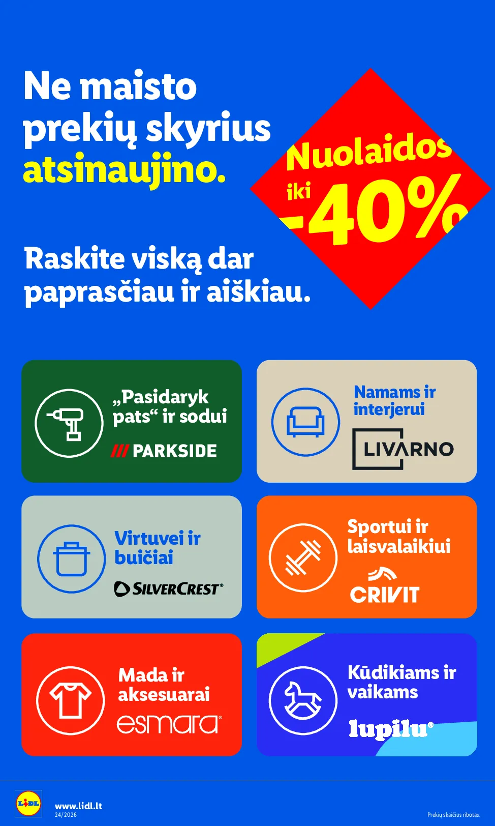 Lidl ne maisto prekių leidinys – 2 psl.