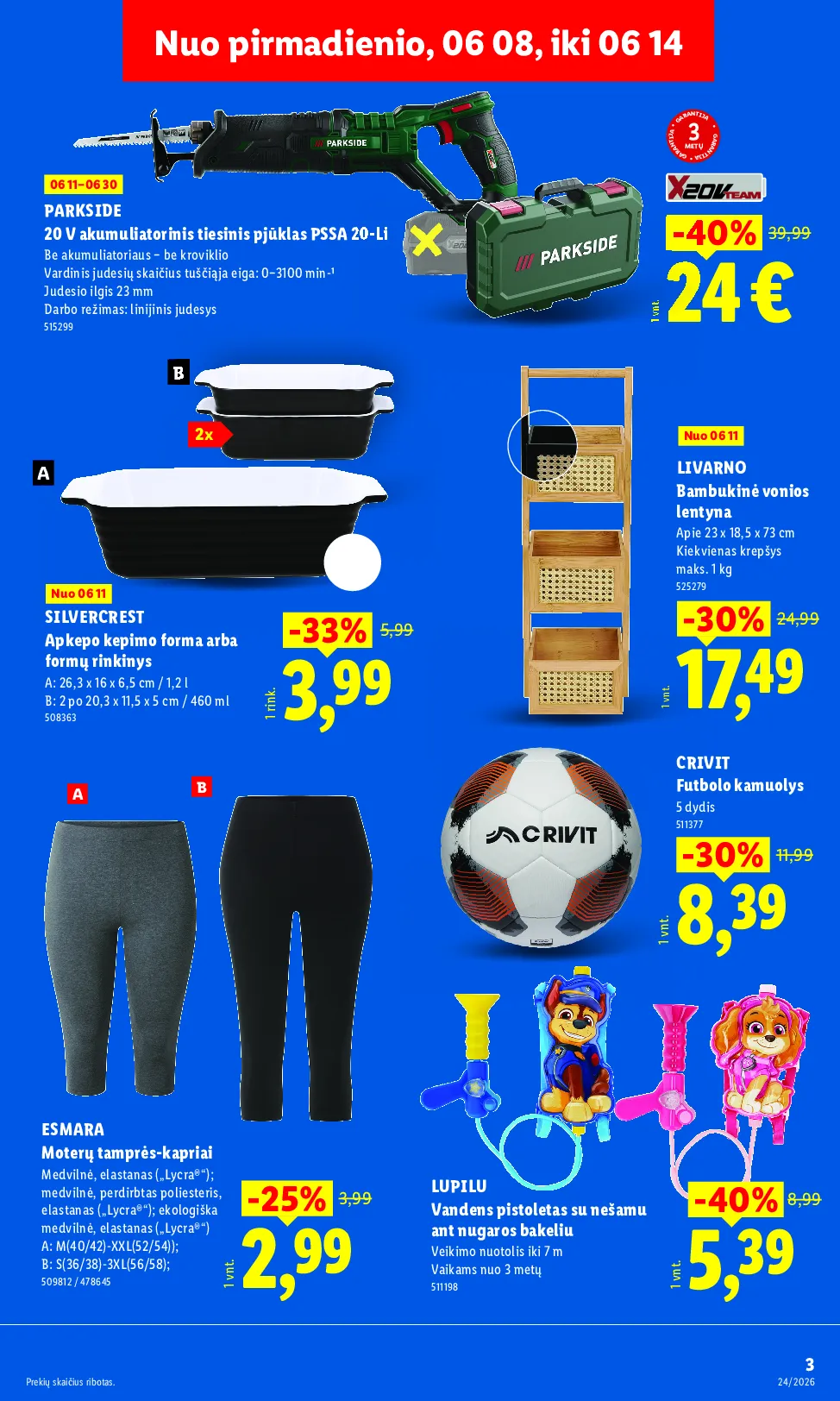 Lidl ne maisto prekių leidinys – 3 psl.
