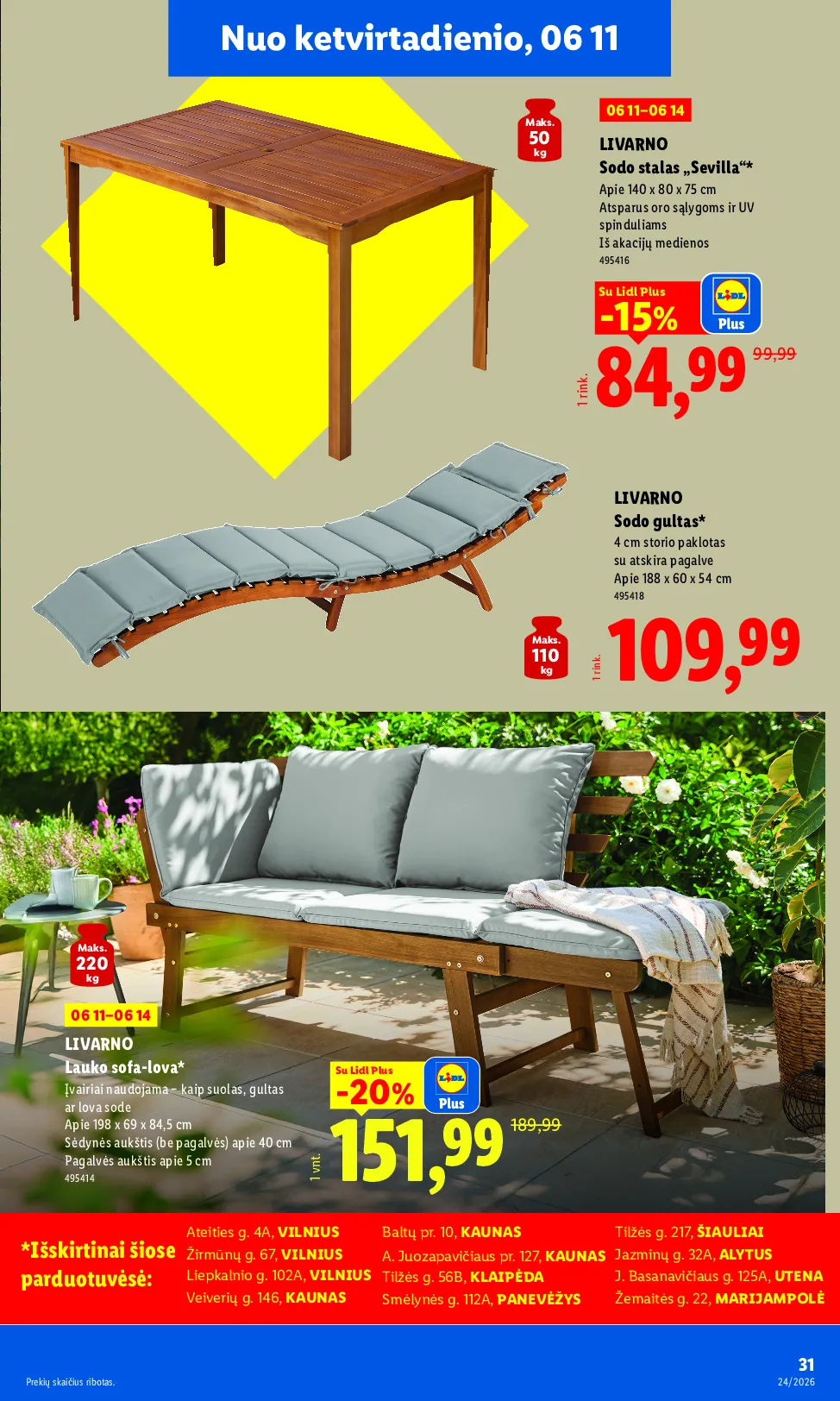 Lidl ne maisto prekių leidinys – 31 psl.