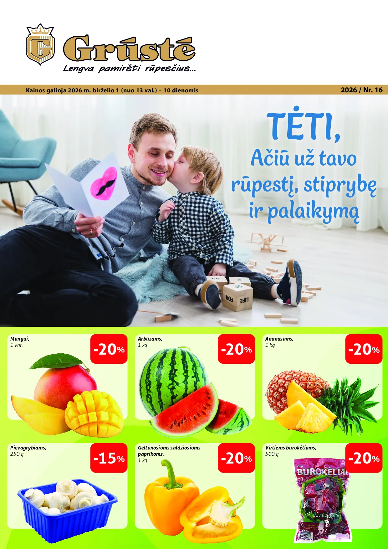 Grūstė leidinys – 1 psl.