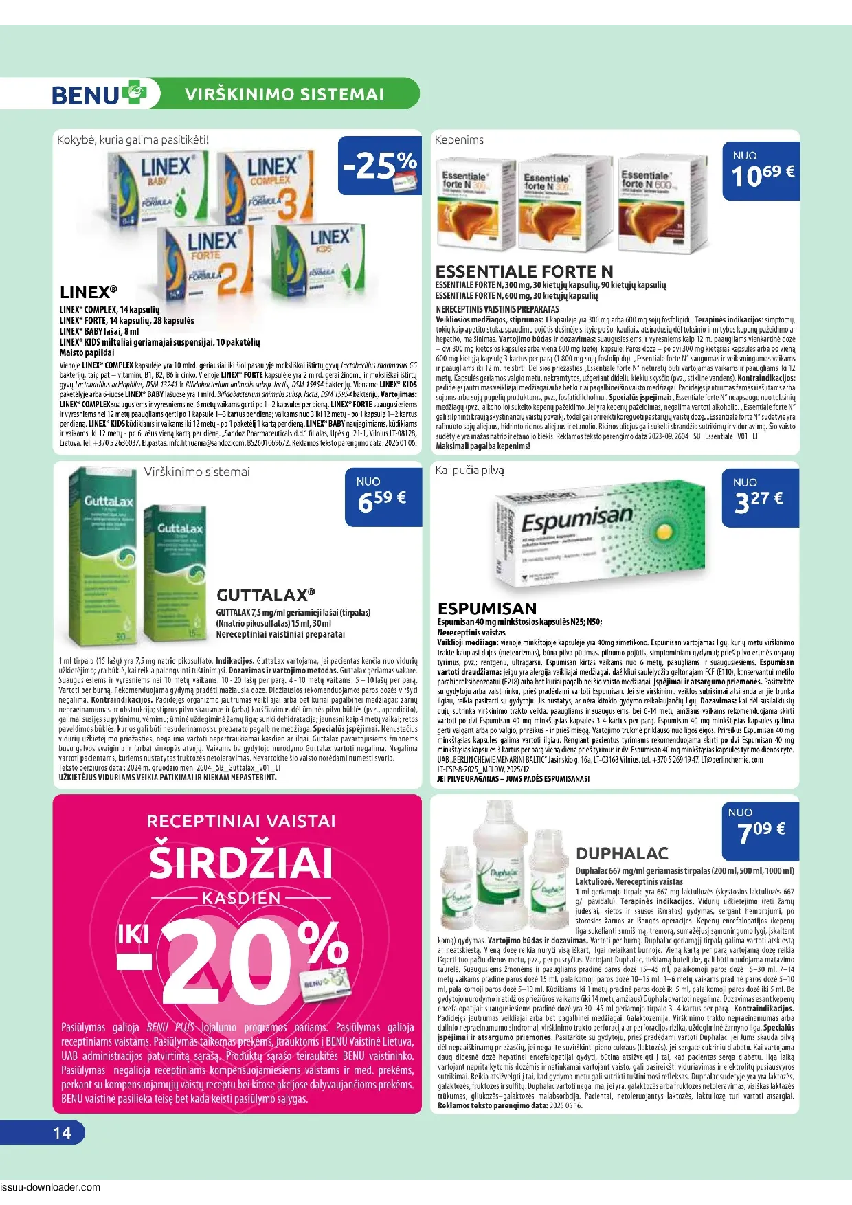 Benu leidinys – 14 psl.