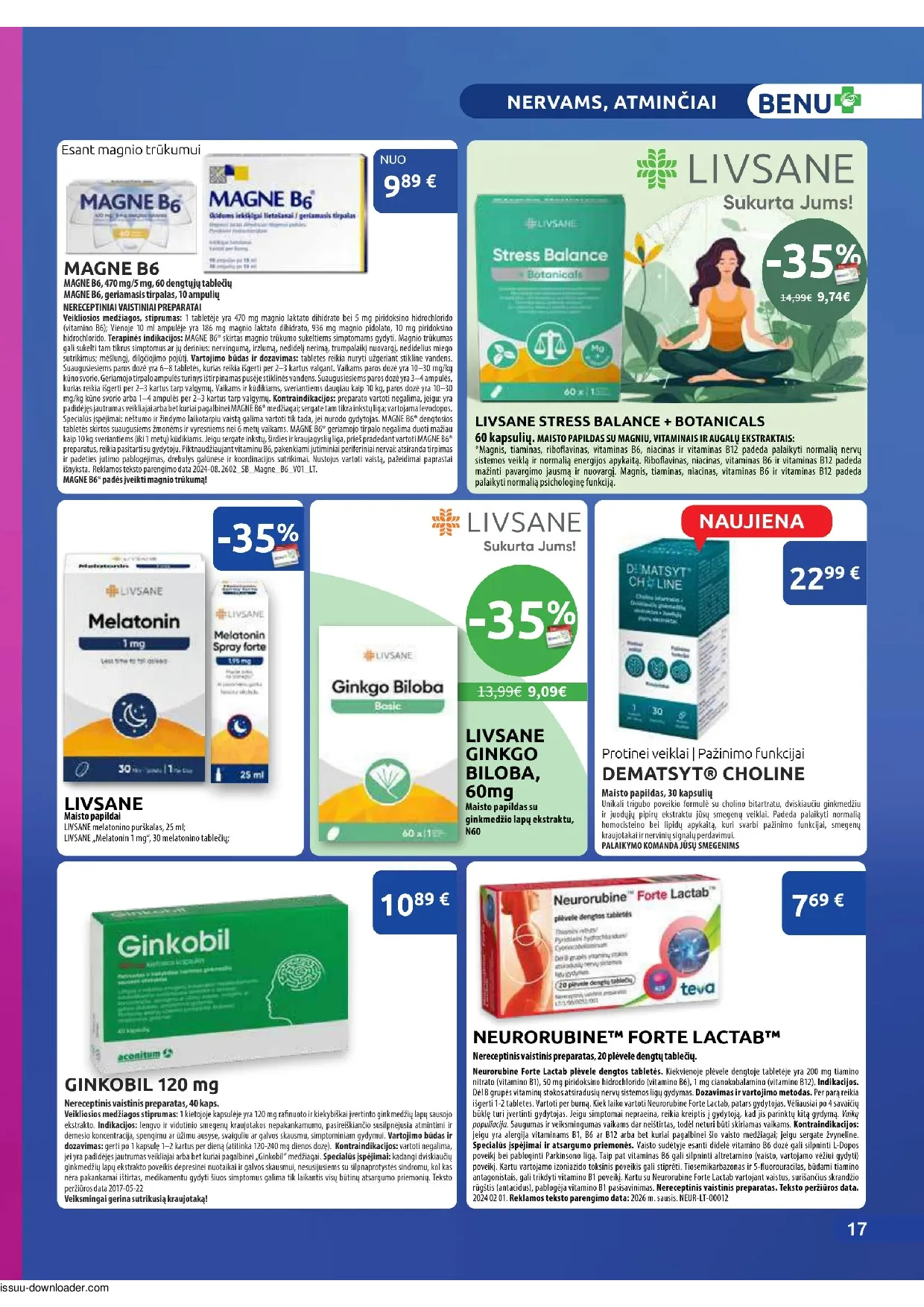 Benu leidinys – 17 psl.