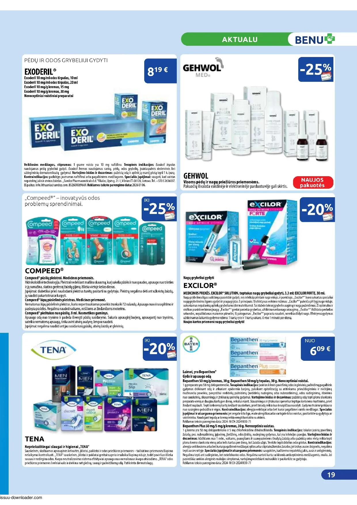 Benu leidinys – 19 psl.