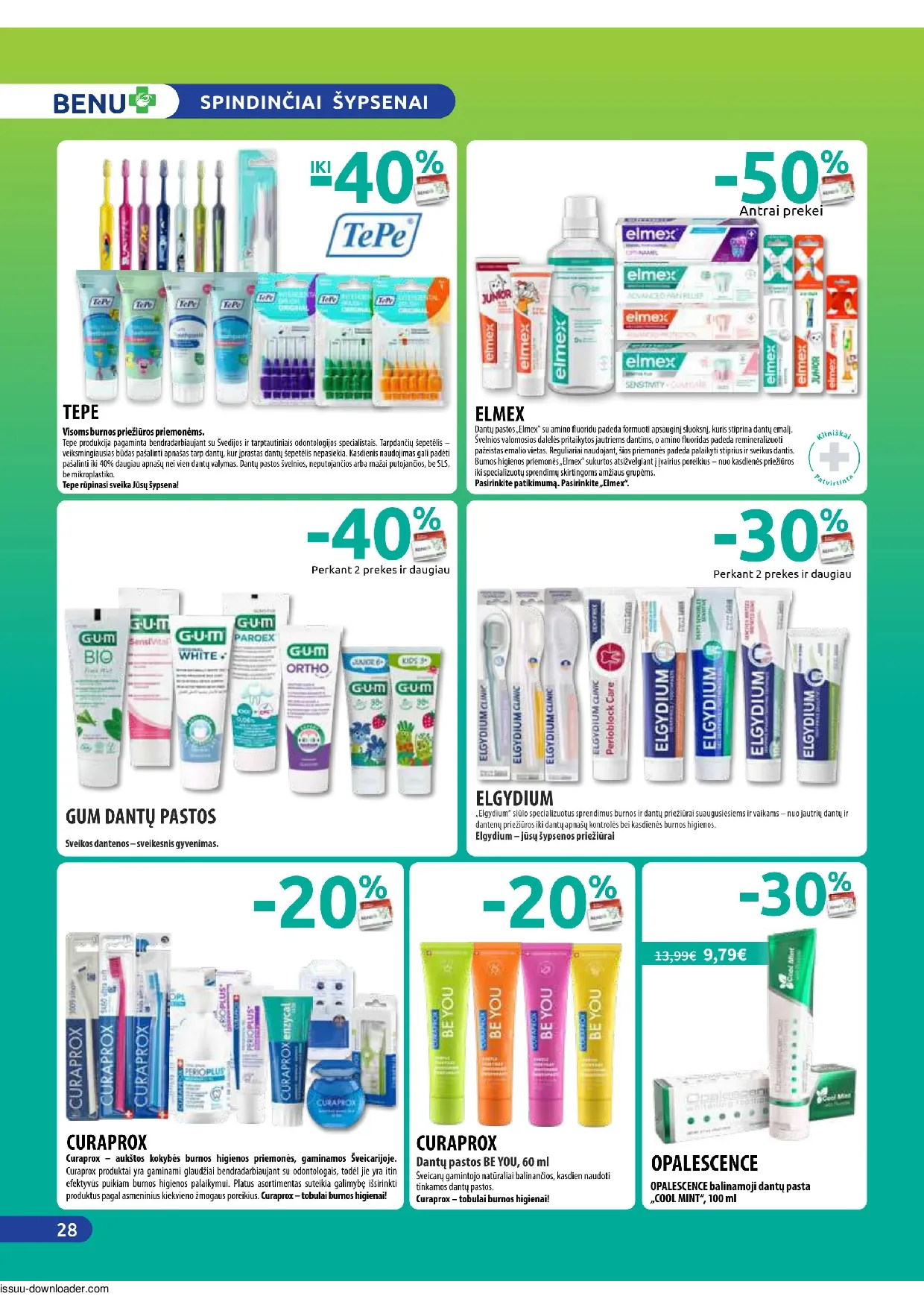 Benu leidinys – 28 psl.