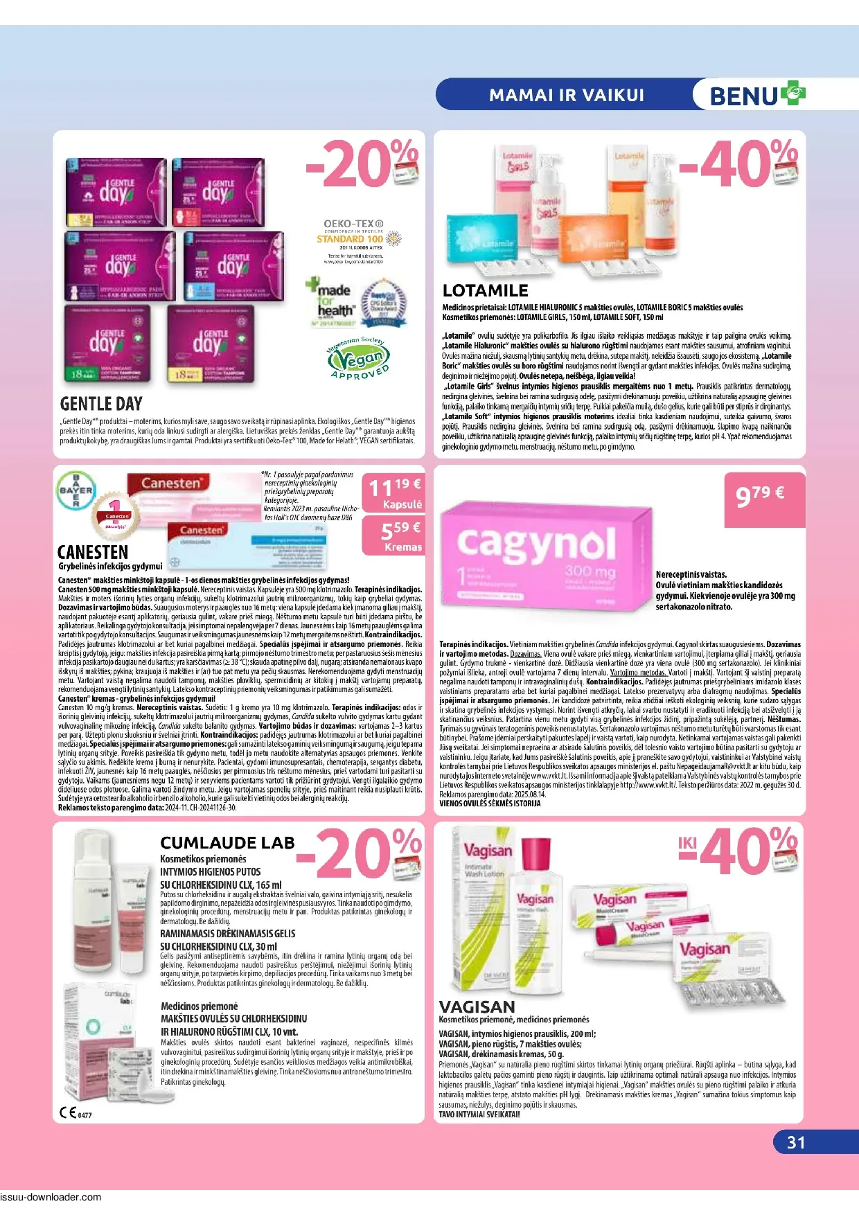 Benu leidinys – 31 psl.