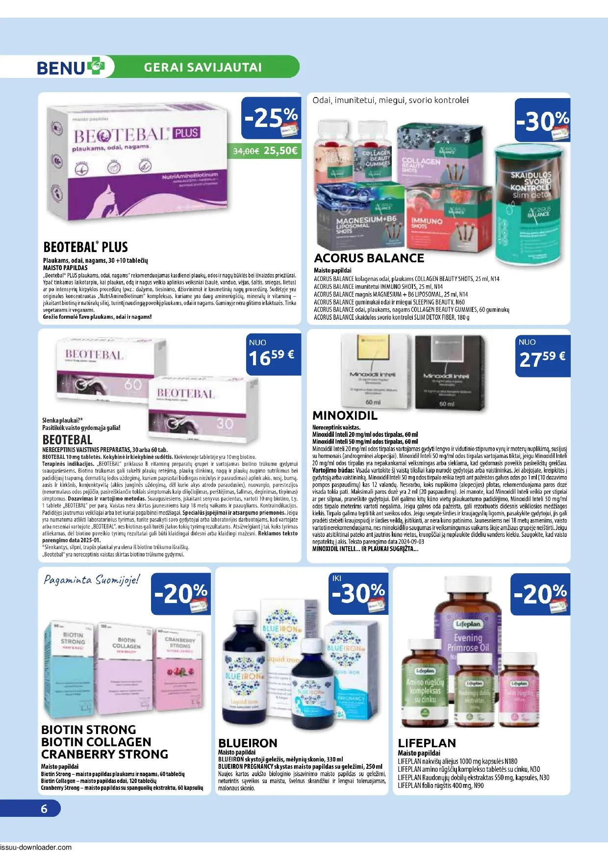 Benu leidinys – 6 psl.