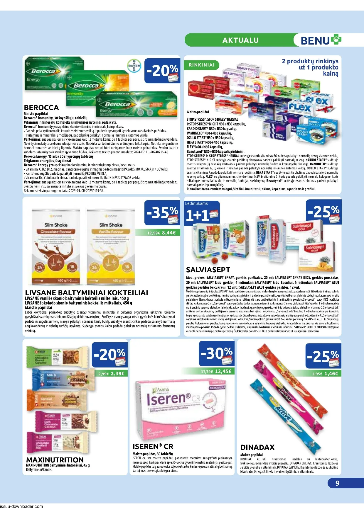 Benu leidinys – 9 psl.