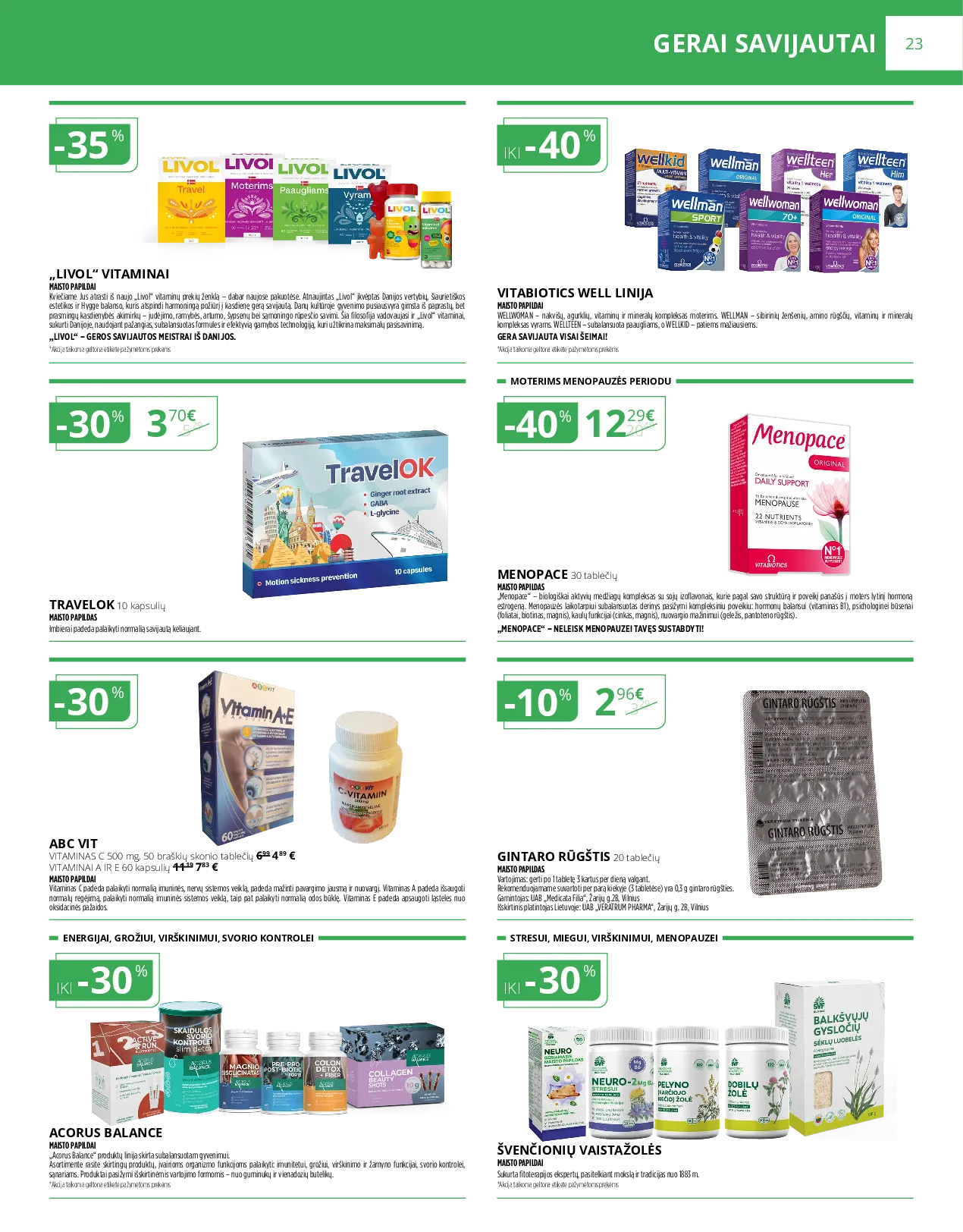 Norfa vaistinės leidinys – 23 psl.