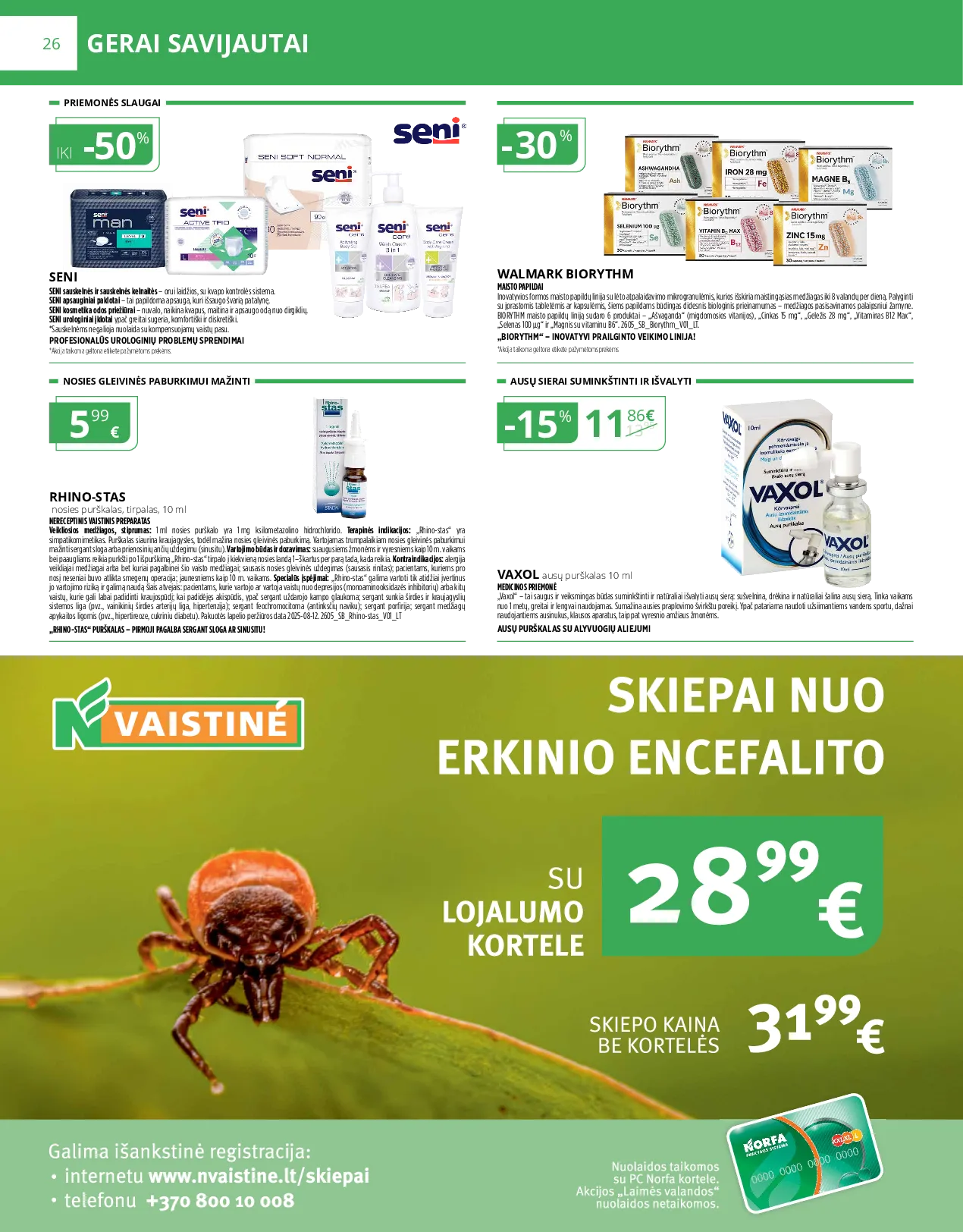 Norfa vaistinės leidinys – 26 psl.