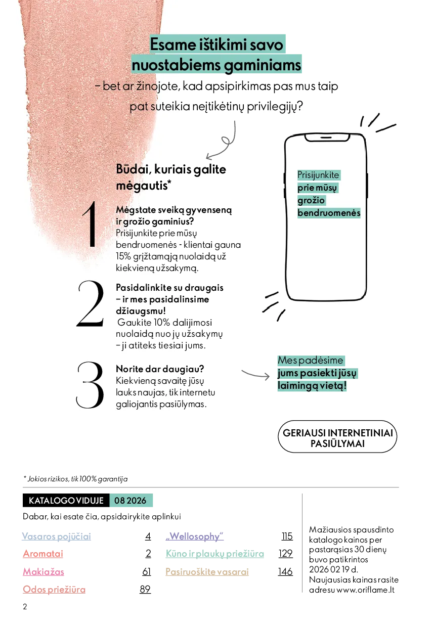 Oriflame katalogas – 2 psl.