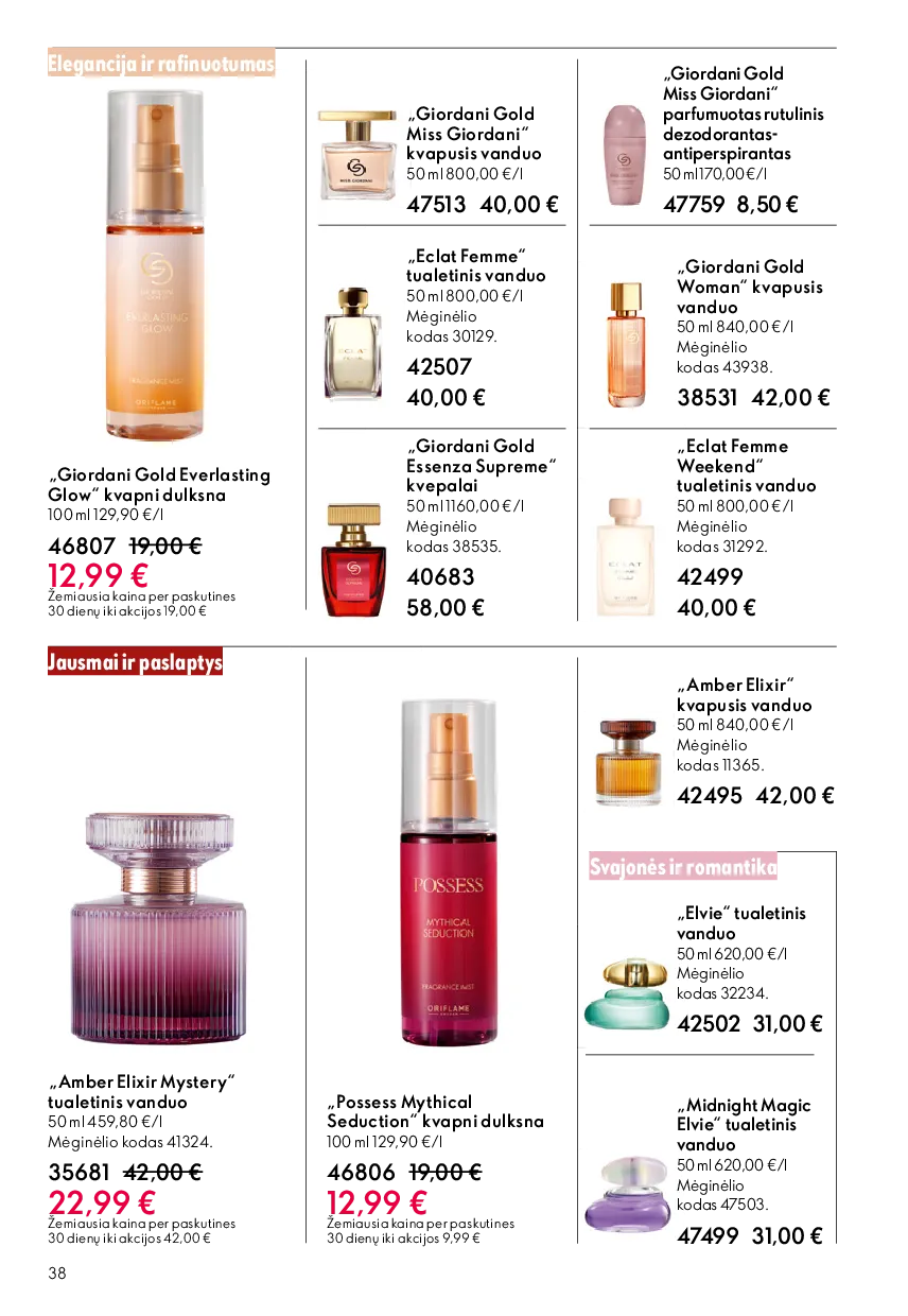 Oriflame katalogas – 38 psl.