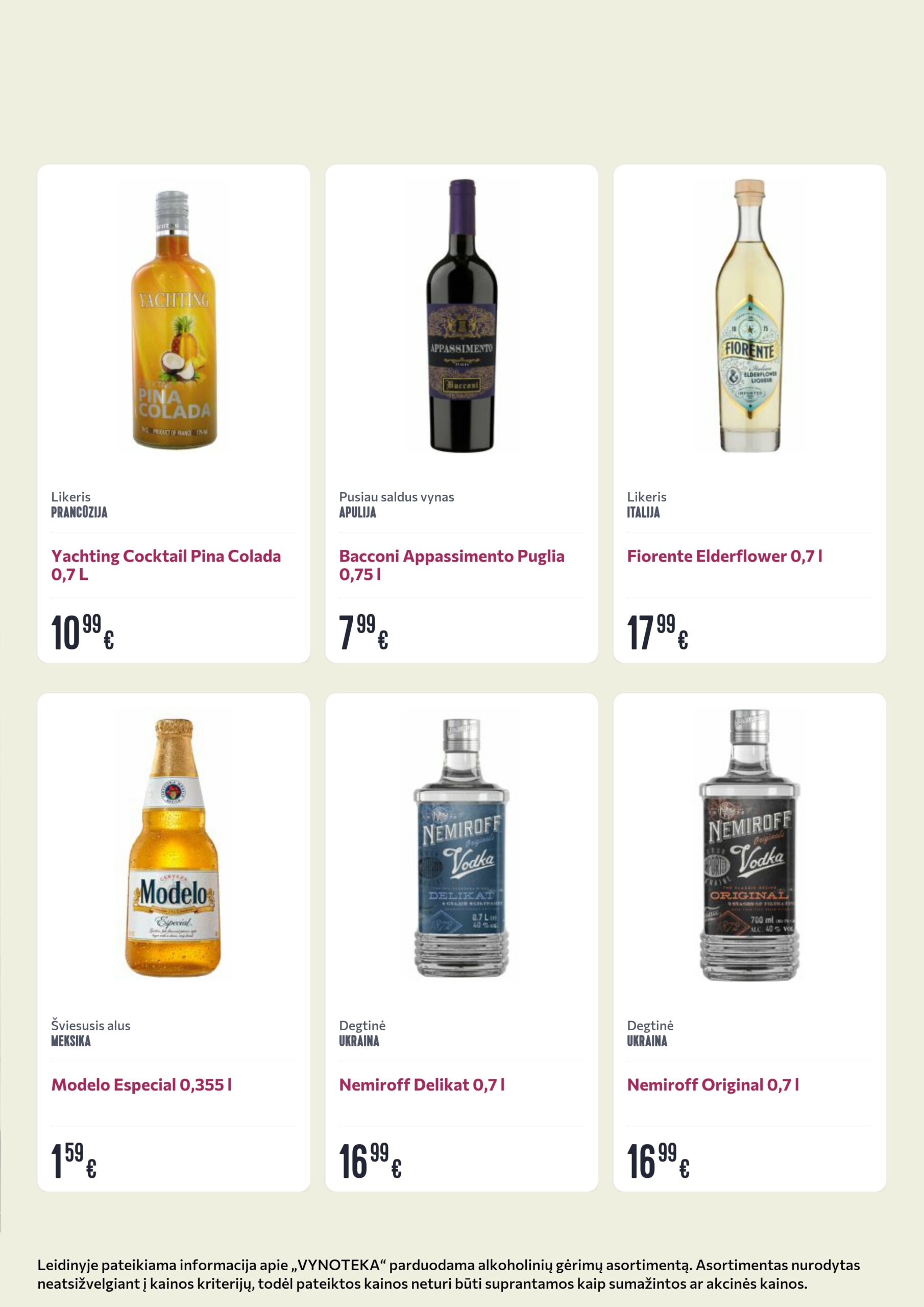 Vynoteka leidinys (gėrimų) – 20 psl.