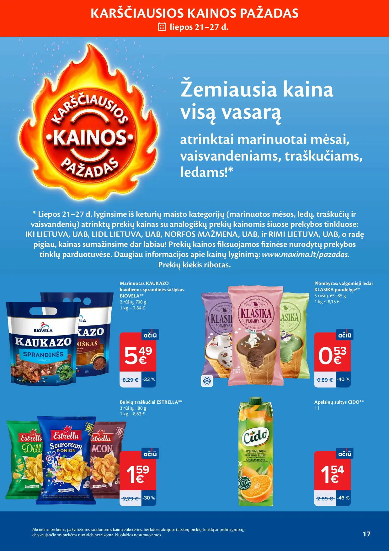 Maxima akcijos šią savaitę. Galioja nuo 2026-07-21 iki 2026-07-27 – 17 psl.