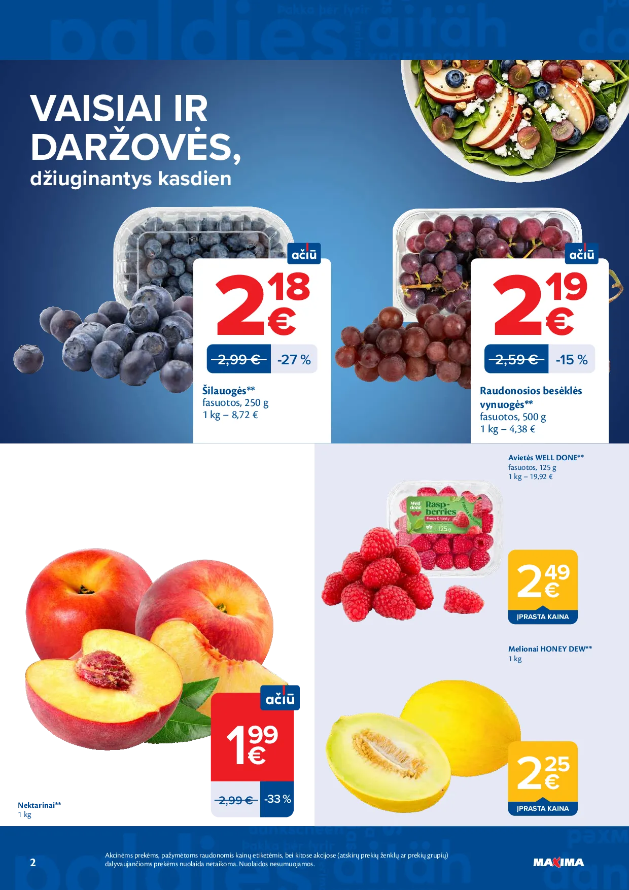 Maxima akcijos šią savaitę. Galioja nuo 2026-07-21 iki 2026-07-27 – 2 psl.
