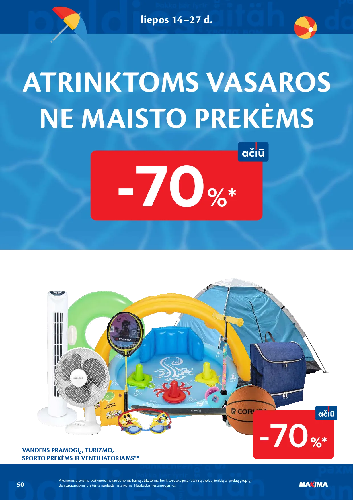Maxima akcijos šią savaitę. Galioja nuo 2026-07-21 iki 2026-07-27 – 50 psl.