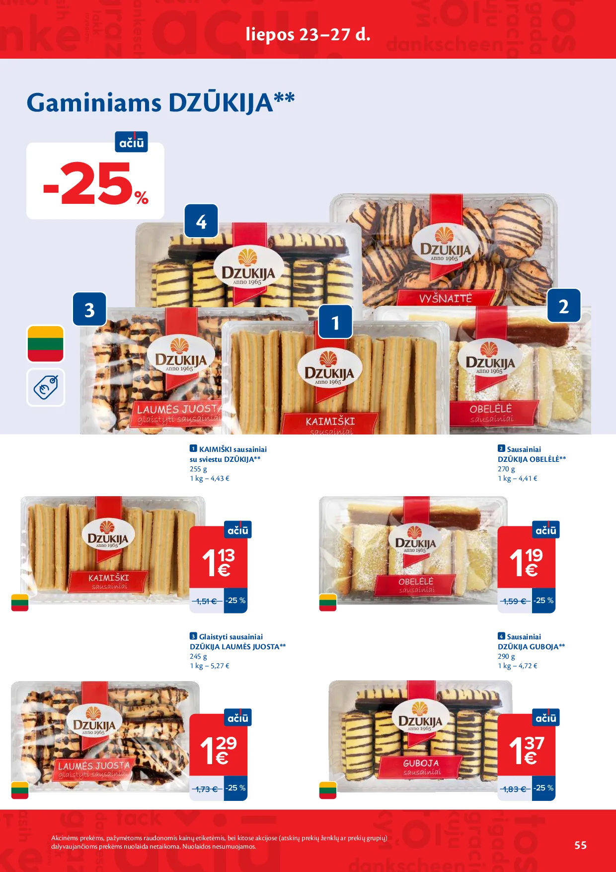 Maxima akcijos šią savaitę. Galioja nuo 2026-07-21 iki 2026-07-27 – 55 psl.