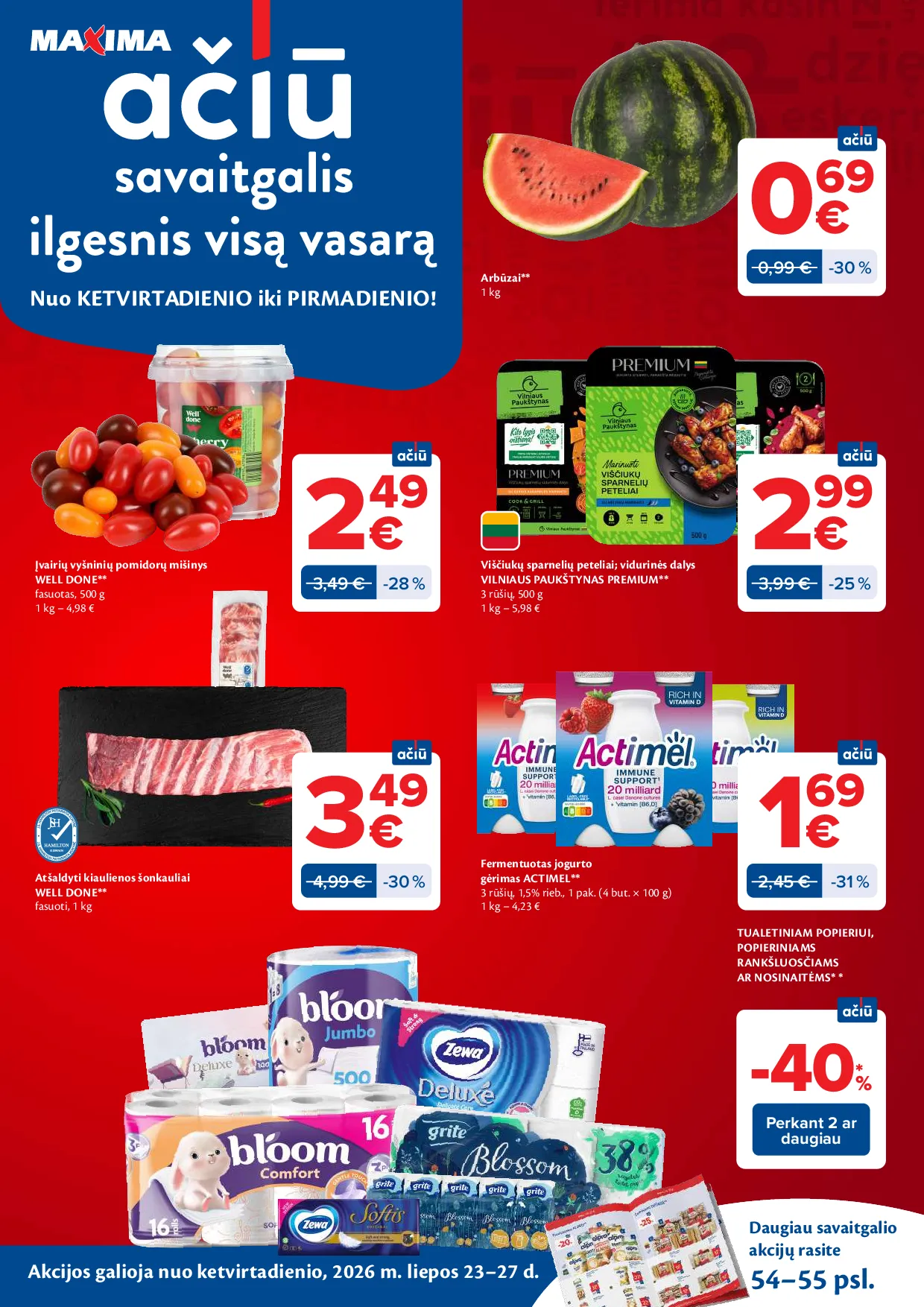 Maxima akcijos šią savaitę. Galioja nuo 2026-07-21 iki 2026-07-27 – 56 psl.