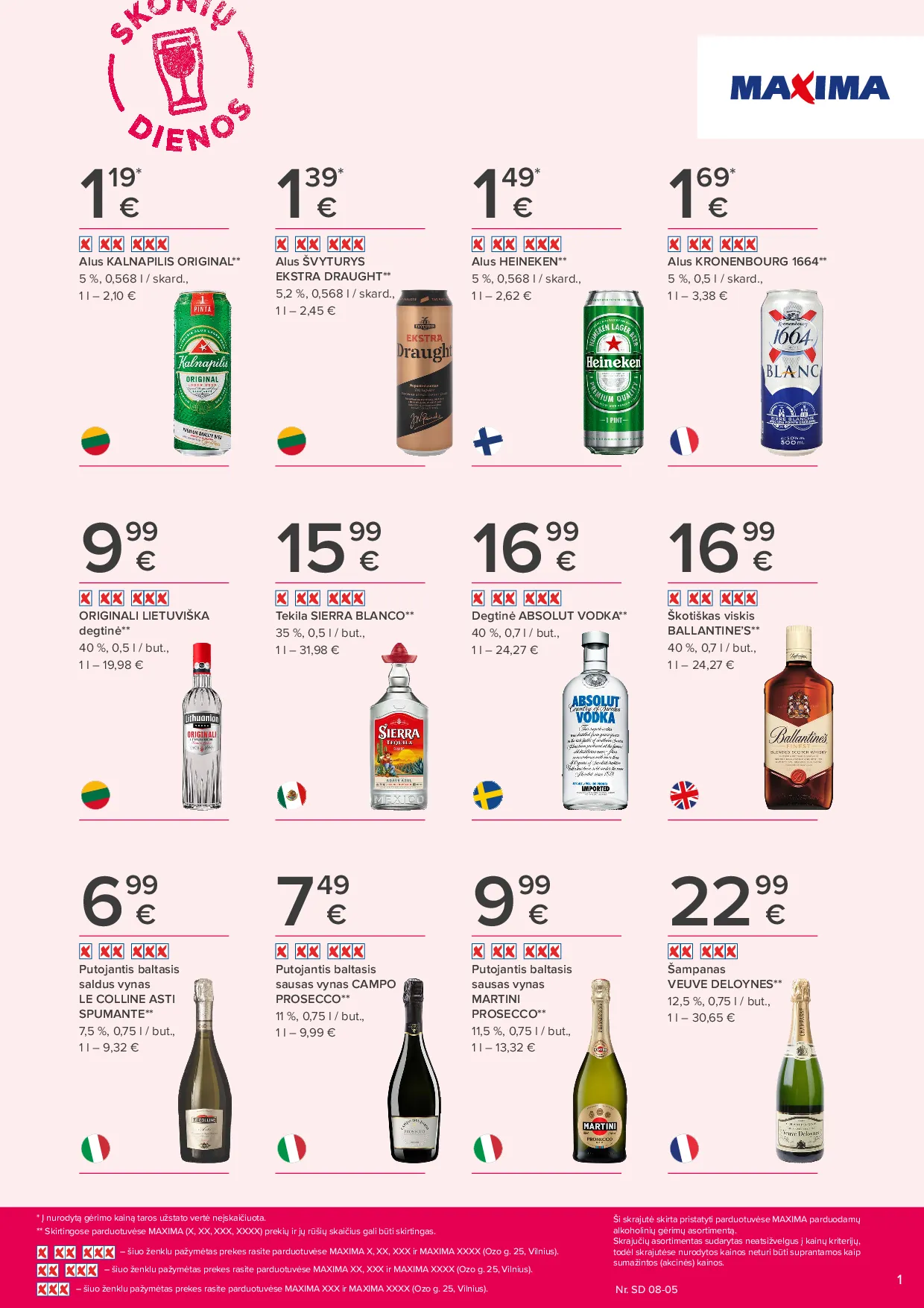 Maxima Skonių dienos naujausias leidinys – 1 psl.