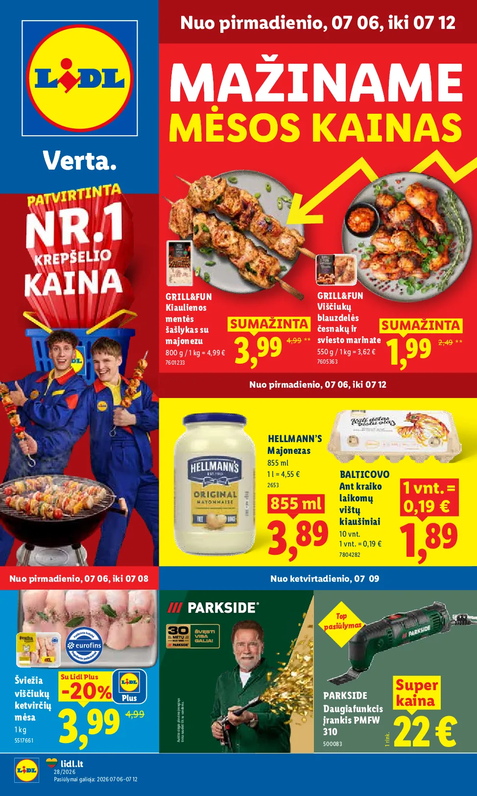 Lidl maisto prekių leidinys – 1 psl.