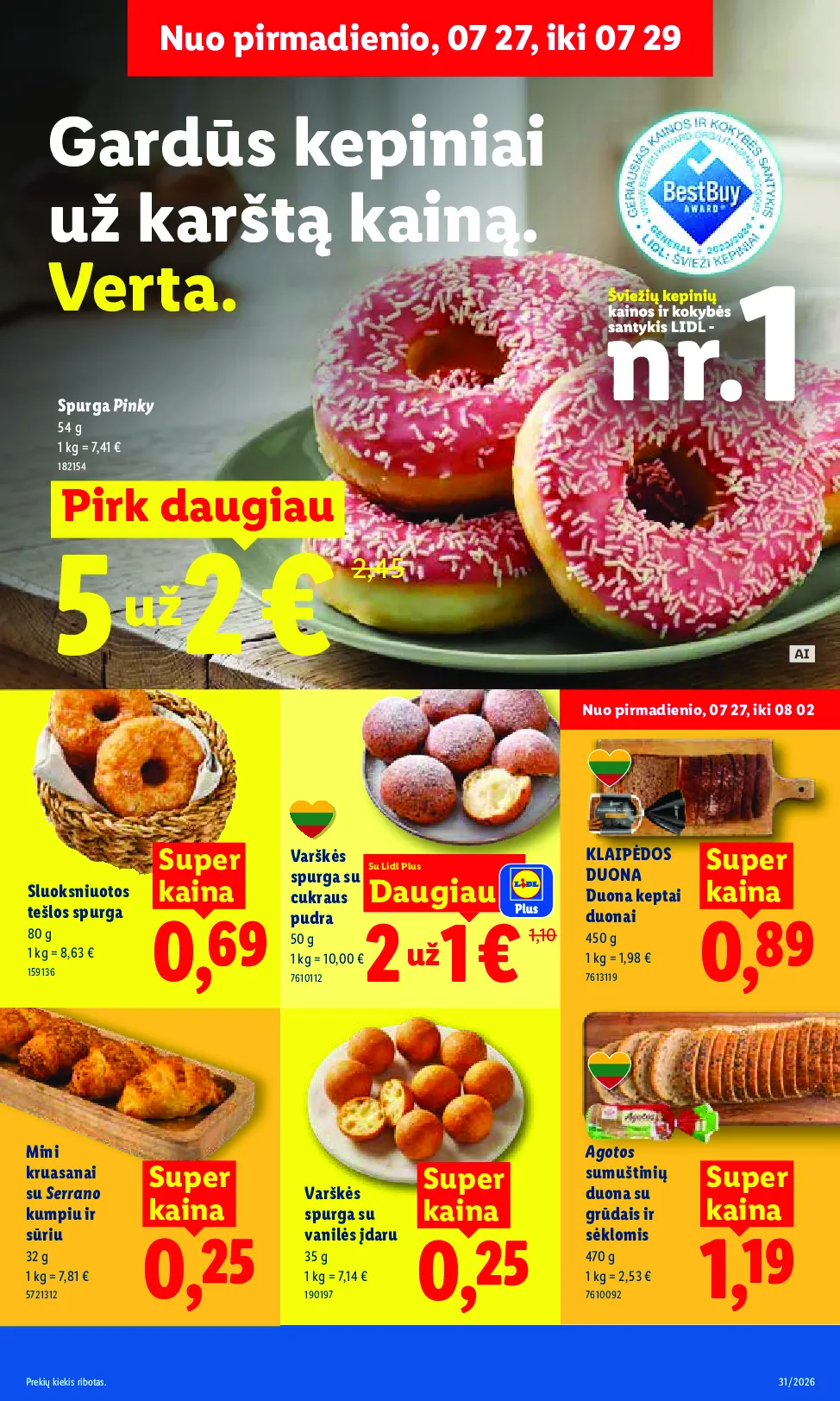 Lidl akcijos šią savaitę. Galioja nuo 2026-07-27 iki 2026-08-02 – 11 psl.