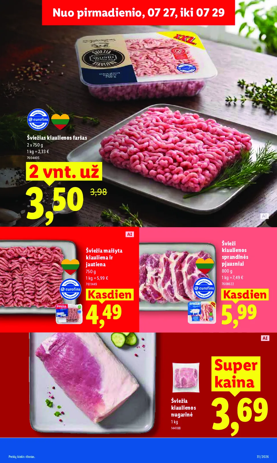 Lidl akcijos šią savaitę. Galioja nuo 2026-07-27 iki 2026-08-02 – 13 psl.
