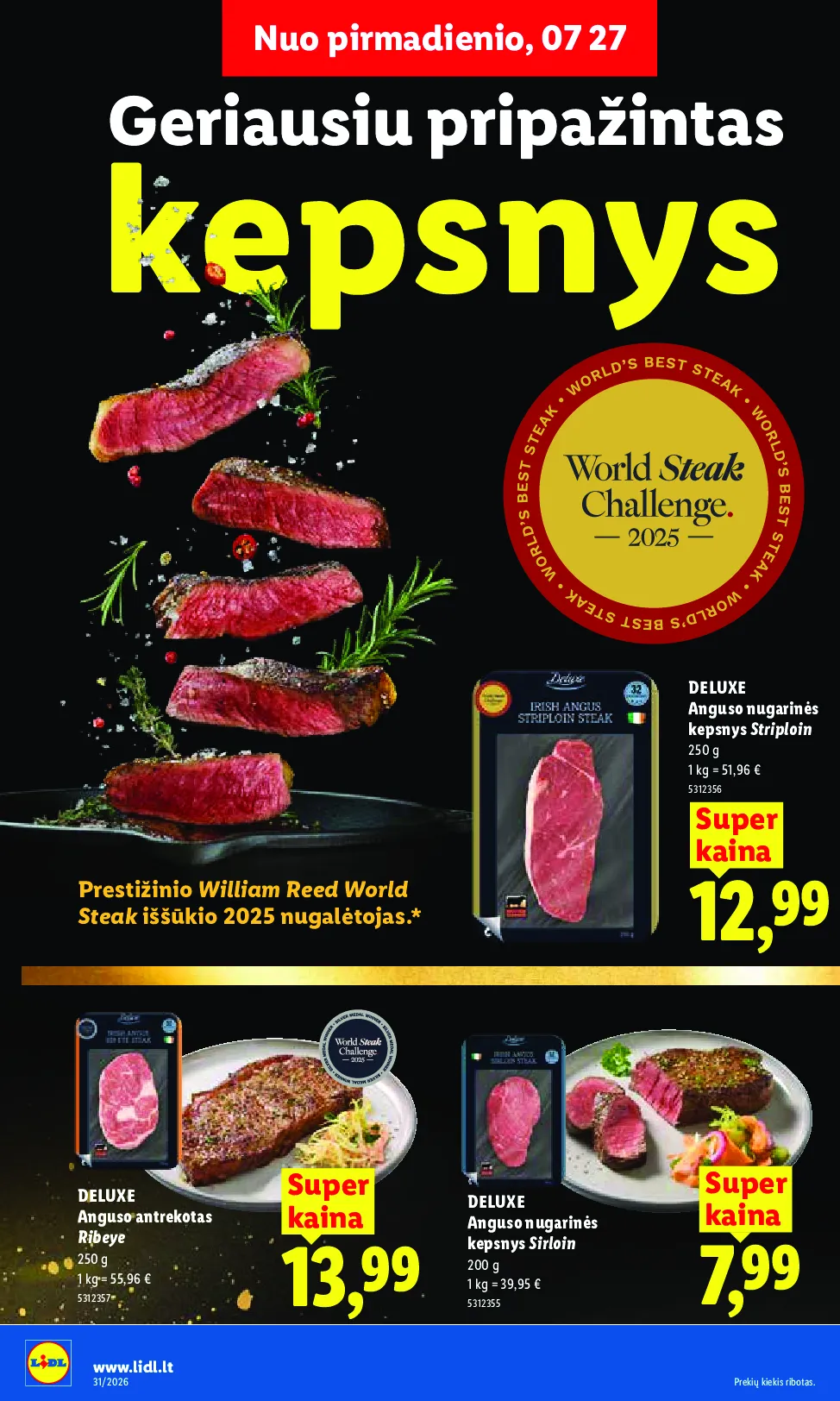 Lidl akcijos šią savaitę. Galioja nuo 2026-07-27 iki 2026-08-02 – 14 psl.