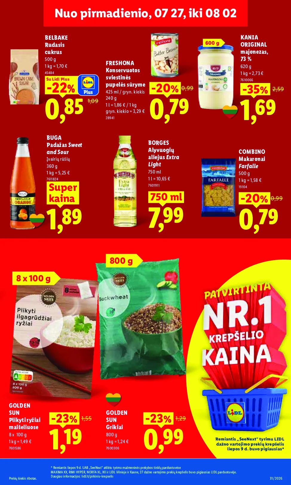 Lidl akcijos šią savaitę. Galioja nuo 2026-07-27 iki 2026-08-02 – 21 psl.