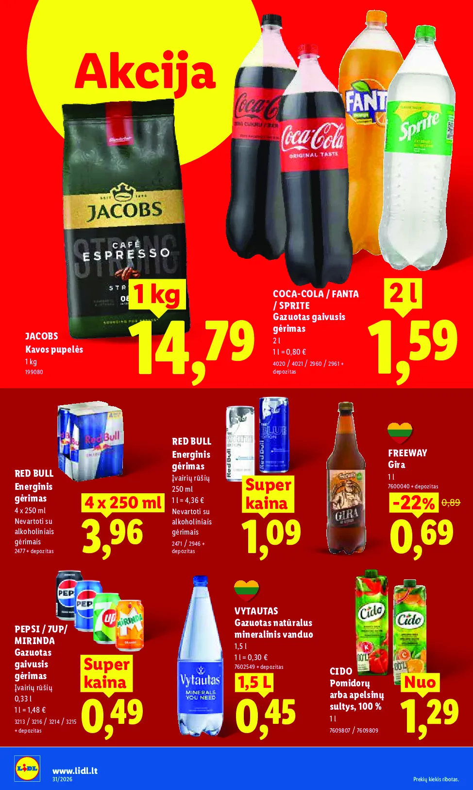 Lidl akcijos šią savaitę. Galioja nuo 2026-07-27 iki 2026-08-02 – 22 psl.