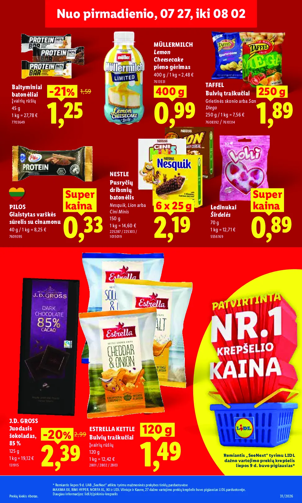 Lidl akcijos šią savaitę. Galioja nuo 2026-07-27 iki 2026-08-02 – 23 psl.