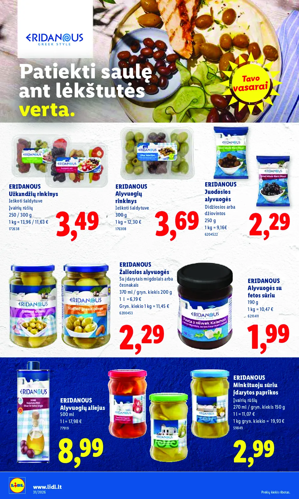 Lidl akcijos šią savaitę. Galioja nuo 2026-07-27 iki 2026-08-02 – 26 psl.