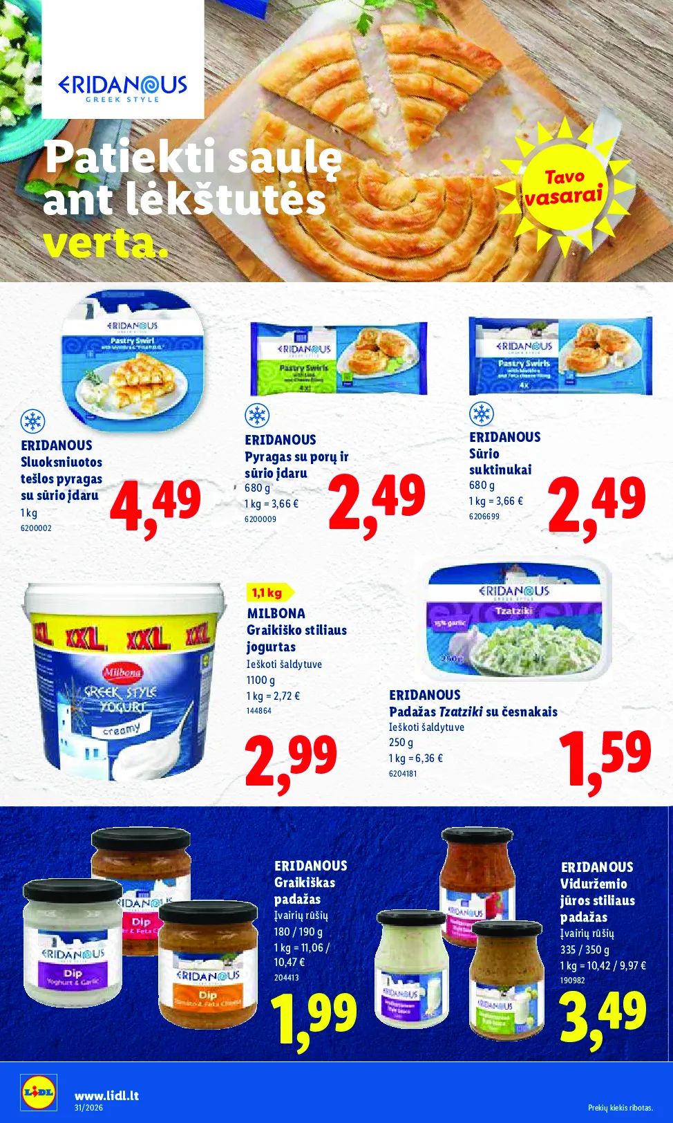 Lidl akcijos šią savaitę. Galioja nuo 2026-07-27 iki 2026-08-02 – 28 psl.