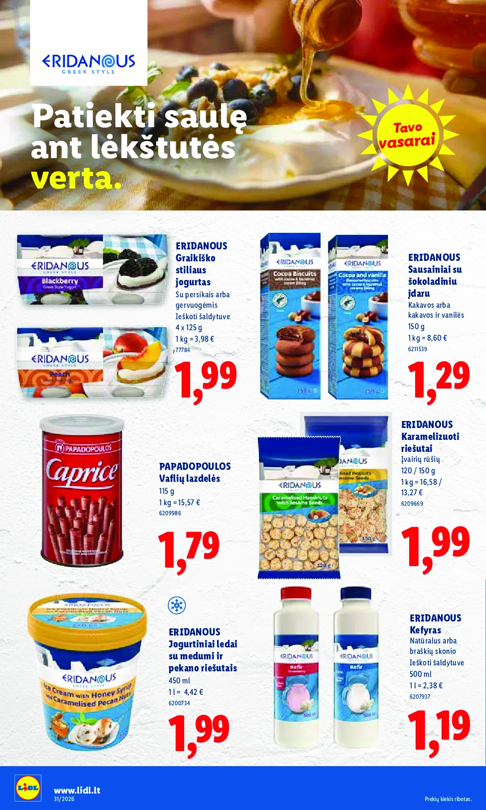 Lidl akcijos šią savaitę. Galioja nuo 2026-07-27 iki 2026-08-02 – 30 psl.