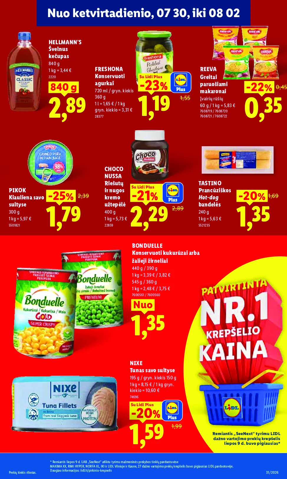 Lidl akcijos šią savaitę. Galioja nuo 2026-07-27 iki 2026-08-02 – 33 psl.