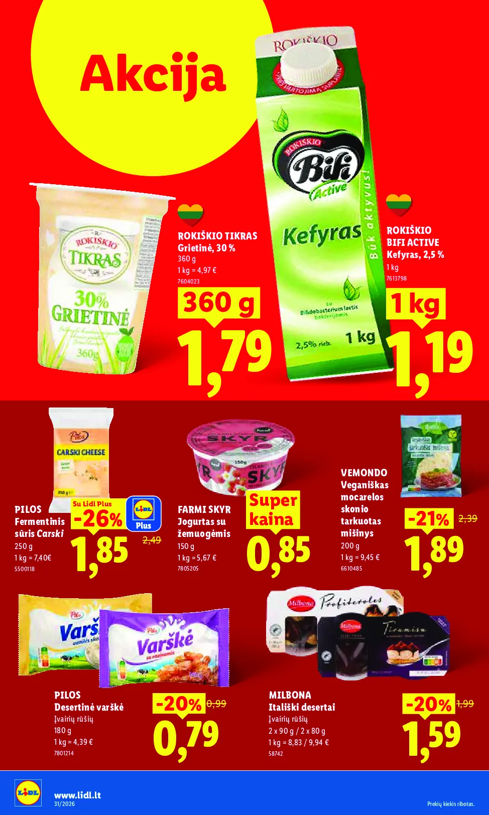 Lidl akcijos šią savaitę. Galioja nuo 2026-07-27 iki 2026-08-02 – 34 psl.